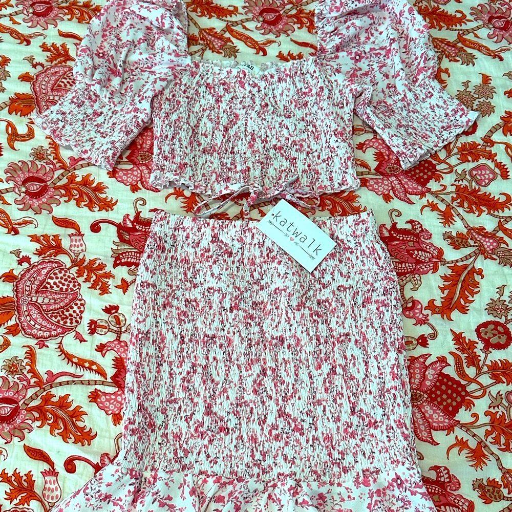 Sullivan top and skirt floral set